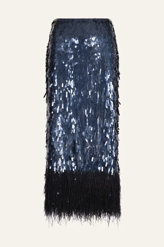 Summer-ready fashion for stylish women   Visually Engaging Skirt in Midnight Blue