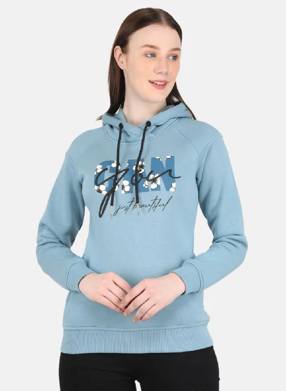 Stylish clothing designed to flatter every woman   Women Blue Printed Sweatshirt