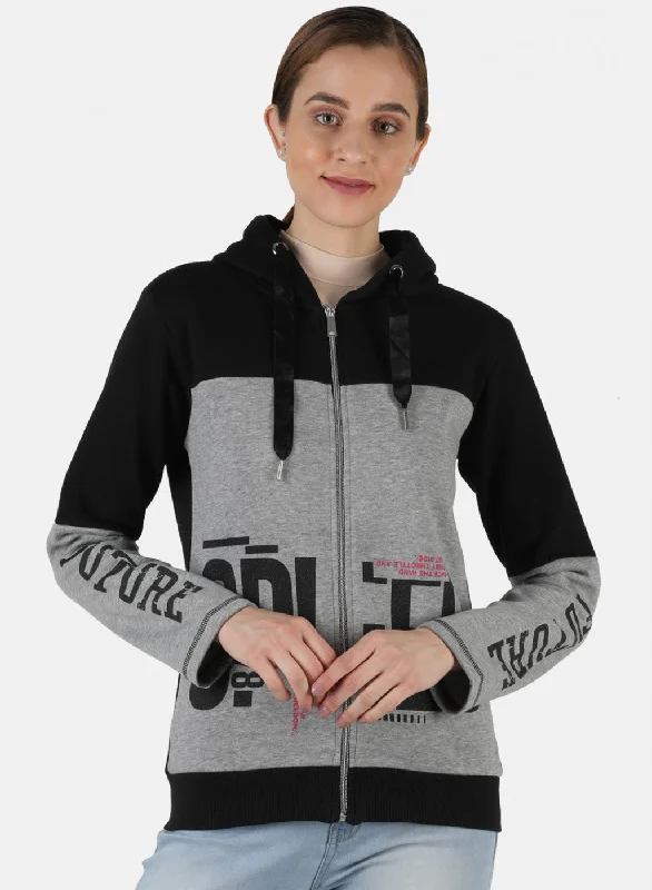 Elegant evening wear for special events   Women Black Printed Sweatshirt