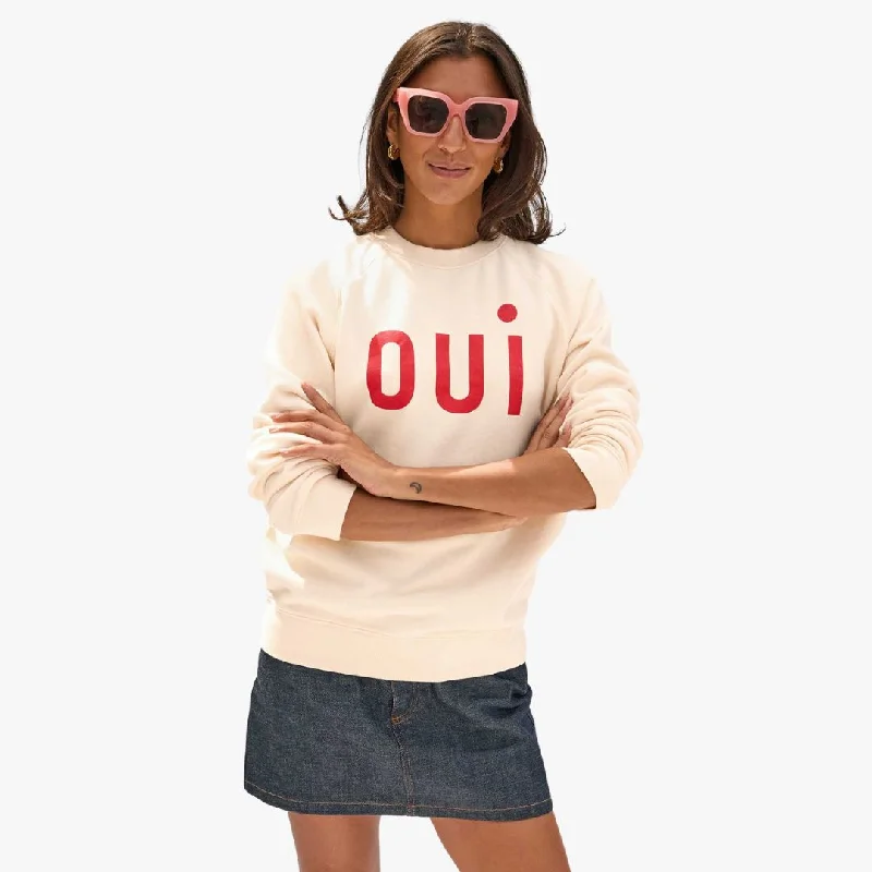 Statement pieces for the confident woman   "Oui" Sweatshirt (Cream)