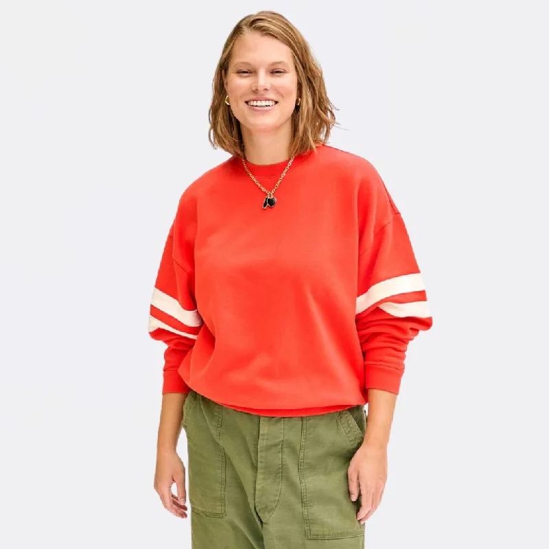 Fashionable women’s clothing that makes you shine Oversized Varsity Sweatshirt (Bright Poppy) Fashionable women’s clothing that makes you shine Oversized Varsity Sweatshirt (Bright Poppy)