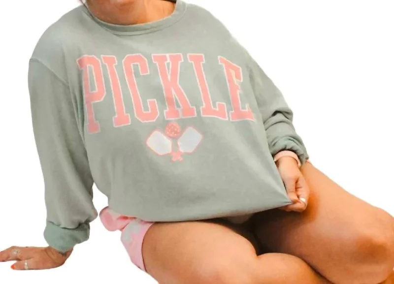 Confidence-boosting clothing for women   Pickle Sweatshirt In Mint