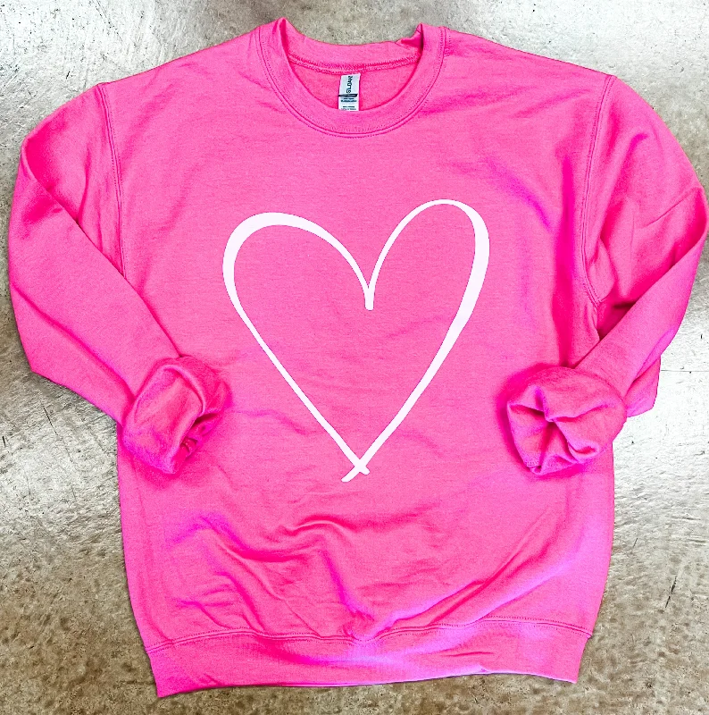 Everyday essentials for a stylish wardrobe   Pink on pink heart sweatshirt