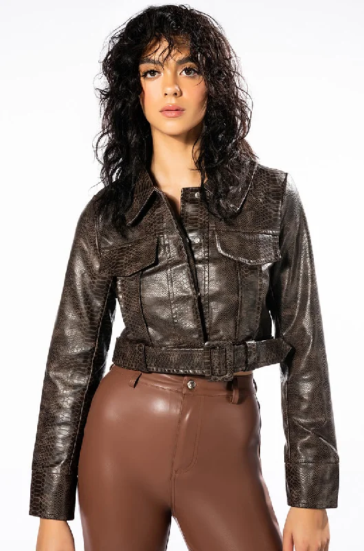 Fashion pieces that complement every woman’s style   SOFT CROC MOTO JACKET
