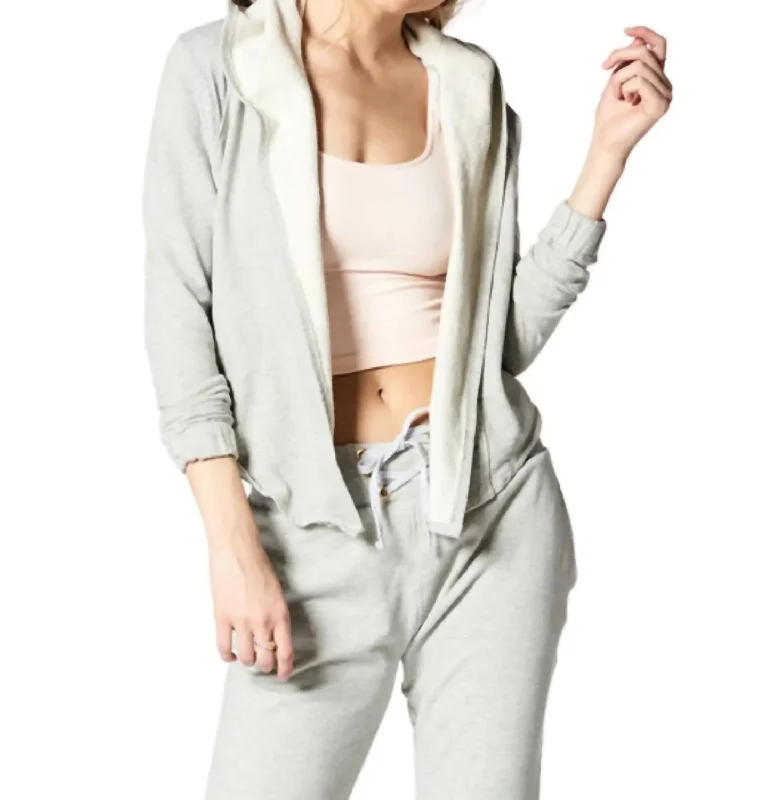 Affordable fashion that looks high-end   Tania Hooded Jacket In Heather Grey