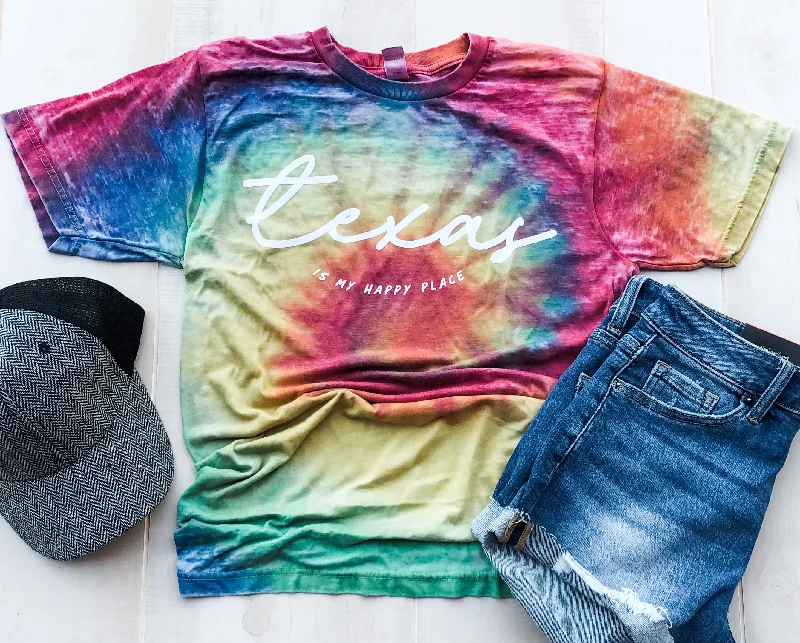 A perfect wardrobe for fashionable women   TEXAS TIE DYE TEE