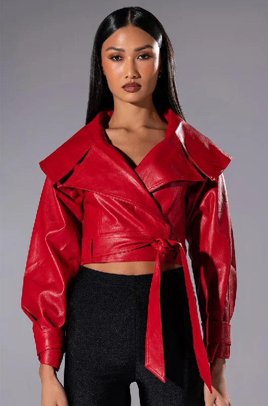 Refresh your wardrobe with trendy women’s apparel   THE DRAMA HIGH COLLAR CROP MOTO