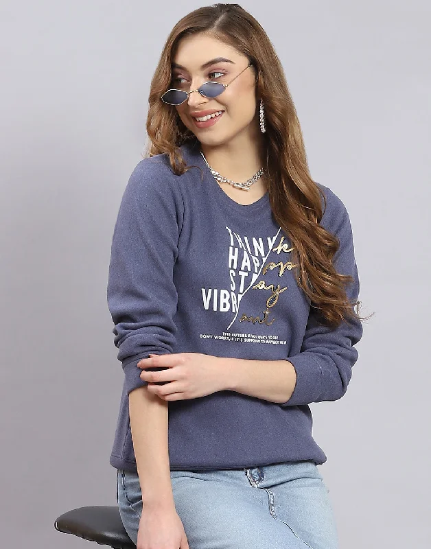 Fashion pieces that complement every woman’s style Women Blue Printed Round Neck Full Sleeve Sweatshirt Fashion pieces that complement every woman’s style Women Blue Printed Round Neck Full Sleeve Sweatshirt