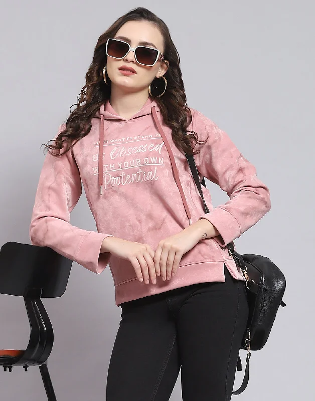 Comfortable yet stylish outfits for women on the go Women Peach Printed Hooded Full Sleeve Sweatshirt Comfortable yet stylish outfits for women on the go Women Peach Printed Hooded Full Sleeve Sweatshirt