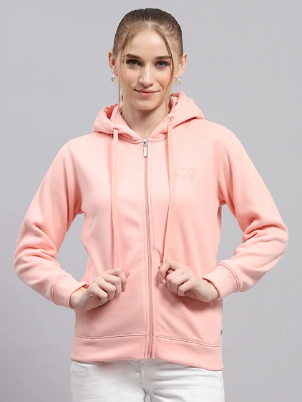 Fashionable clothing that fits every occasion Women Peach Printed Hooded Full Sleeve Sweatshirt Fashionable clothing that fits every occasion Women Peach Printed Hooded Full Sleeve Sweatshirt