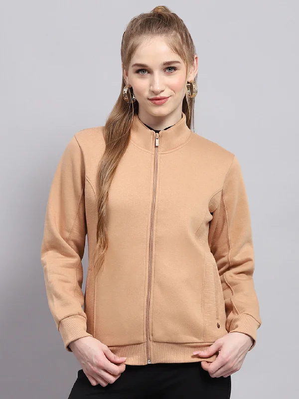 Create a timeless wardrobe with fashionable pieces Women Peach Solid Mock Neck Full Sleeve Sweatshirt Create a timeless wardrobe with fashionable pieces Women Peach Solid Mock Neck Full Sleeve Sweatshirt