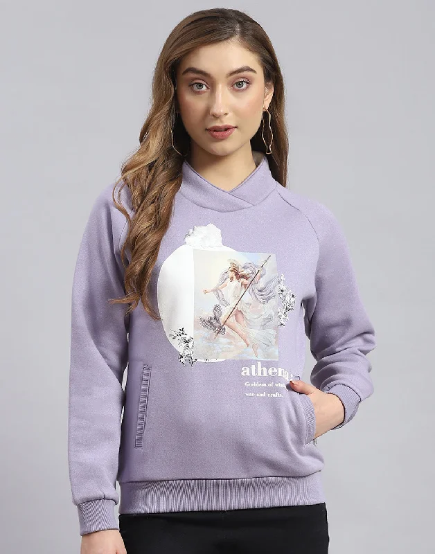 Stylish and comfortable outfits for women Women Purple Printed H Neck Full Sleeve Sweatshirt Stylish and comfortable outfits for women Women Purple Printed H Neck Full Sleeve Sweatshirt