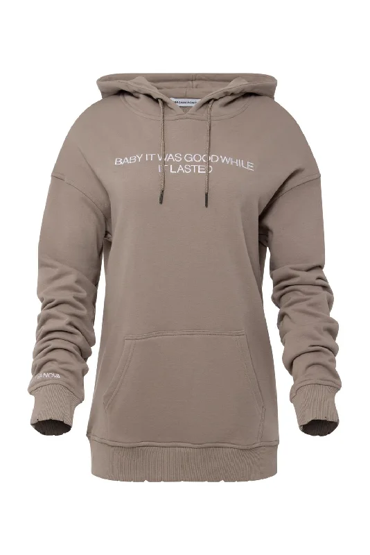 Soft, breathable fabrics for fashionable women   Women's Baby Hoodie In Tan