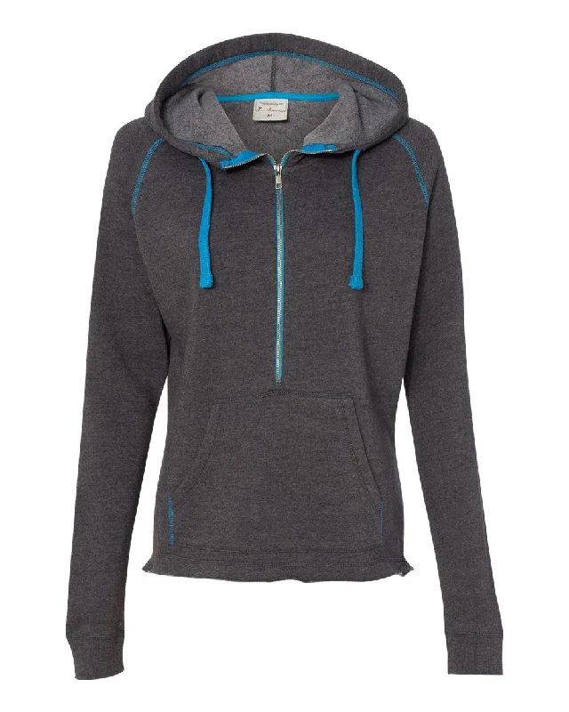 Stylish plus-size clothing for women Women's Half-Zip Triblend Hooded Pullover Sweatshirt Stylish plus-size clothing for women Women's Half-Zip Triblend Hooded Pullover Sweatshirt