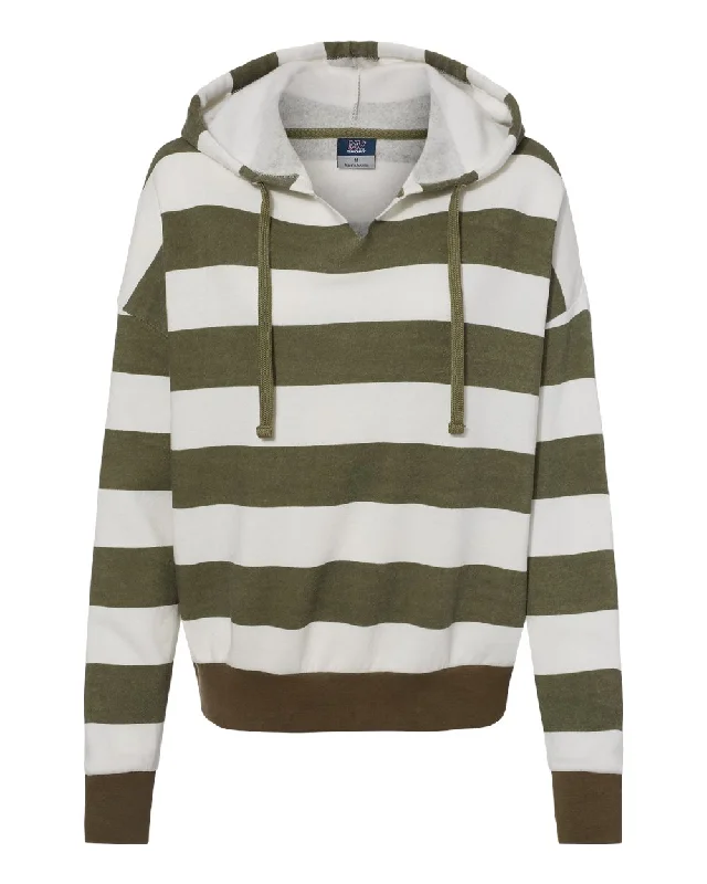 Women’s fashion that reflects your personality Women's Striped Fleece Boxy Hooded Sweatshirt Women’s fashion that reflects your personality Women's Striped Fleece Boxy Hooded Sweatshirt