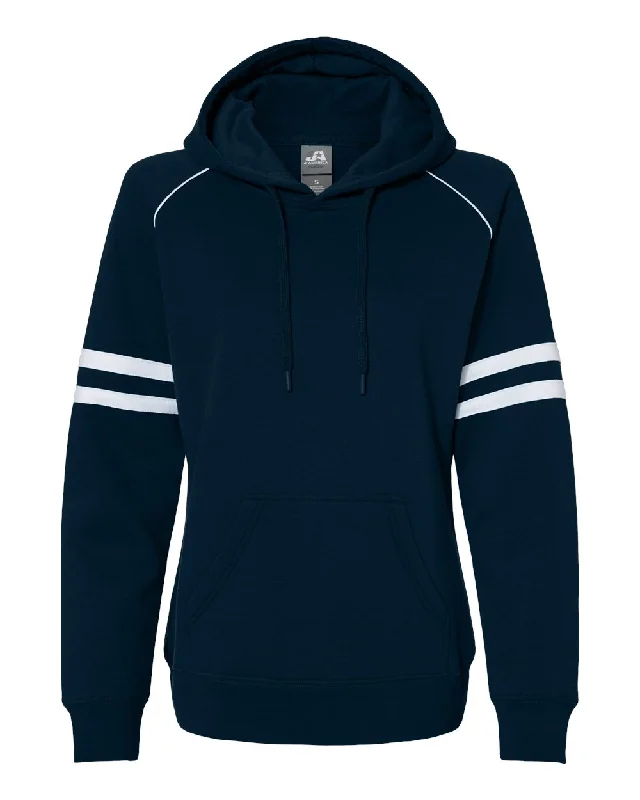 Chic, modern fashion for empowered women Women's Varsity Fleece Piped Hooded Sweatshirt Chic, modern fashion for empowered women Women's Varsity Fleece Piped Hooded Sweatshirt