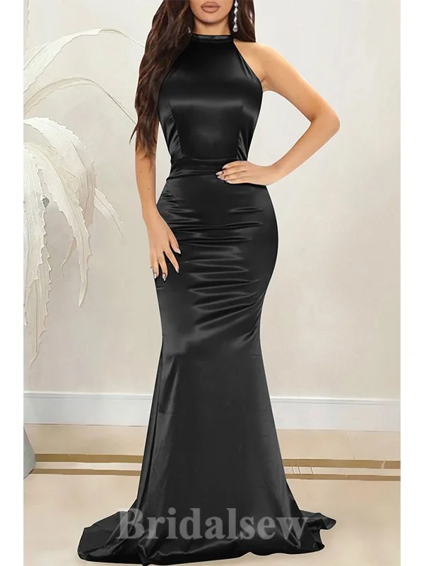 Casual yet chic women’s outfits for work or play Black Open Back High Neck Mermaid Elegant Formal Black Girls Slay Satin Evening Long Prom Dresses PD1380 Casual yet chic women’s outfits for work or play Black Open Back High Neck Mermaid Elegant Formal Black Girls Slay Satin Evening Long Prom Dresses PD1380