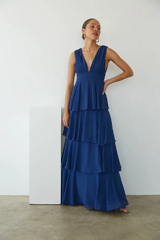 Curated collections for modern, fashionable women   Charlene Chiffon Tiered Maxi Dress