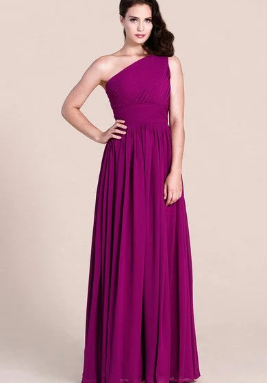 Refresh your closet with chic and comfy styles   Chic One-shoulder Long Gown With Pleats