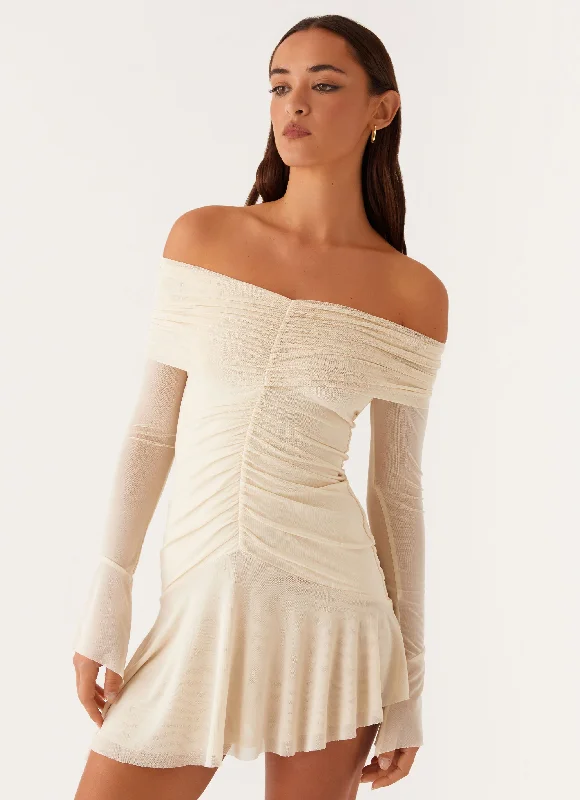 Latest fashion trends for modern women   Ellis Ruched Mini Dress - Pastel Yellow