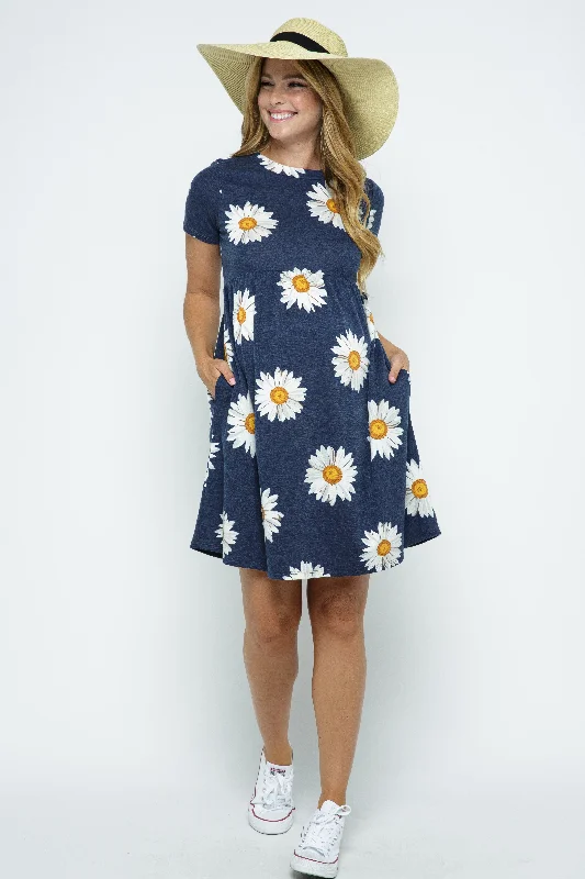 Feminine silhouettes for the modern woman   Floral Babydoll Maternity Dress