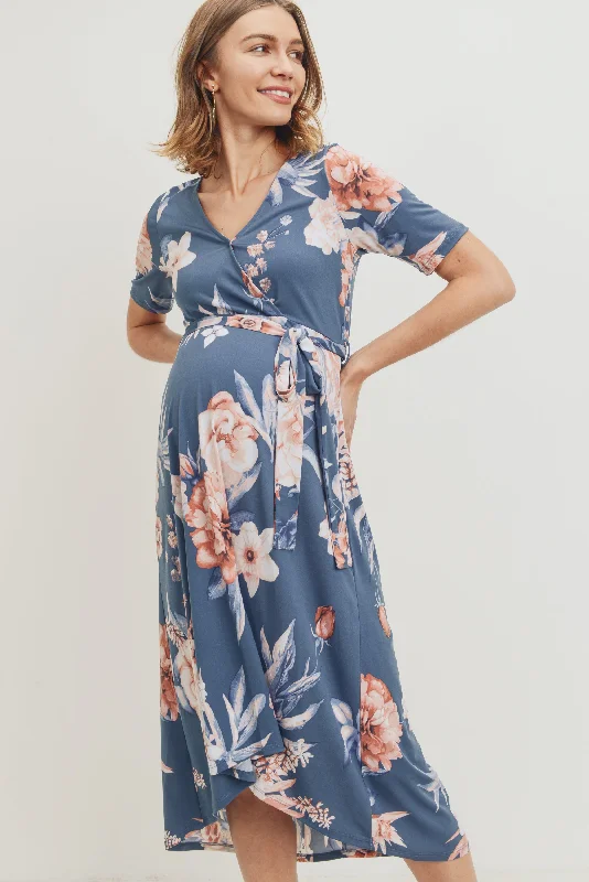 Fashionable clothing that fits every occasion Floral High-Low Flowy Maternity/Nursing Dress Fashionable clothing that fits every occasion Floral High-Low Flowy Maternity/Nursing Dress