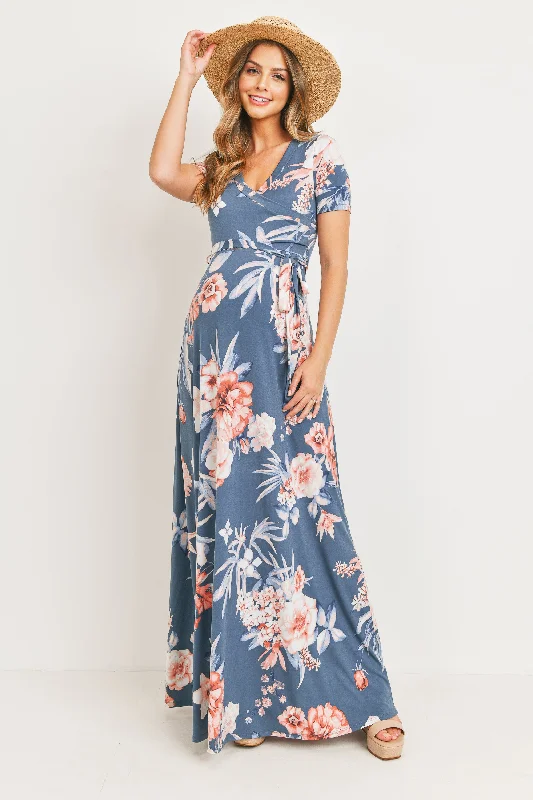 Fashionable, yet affordable women’s apparel Floral Ity Jersey Maternity/Nursing Maxi Dress Fashionable, yet affordable women’s apparel Floral Ity Jersey Maternity/Nursing Maxi Dress