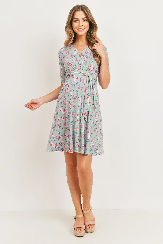 Premium quality women’s clothing at affordable prices Floral Waist Tie Wrap Maternity Dress Premium quality women’s clothing at affordable prices Floral Waist Tie Wrap Maternity Dress
