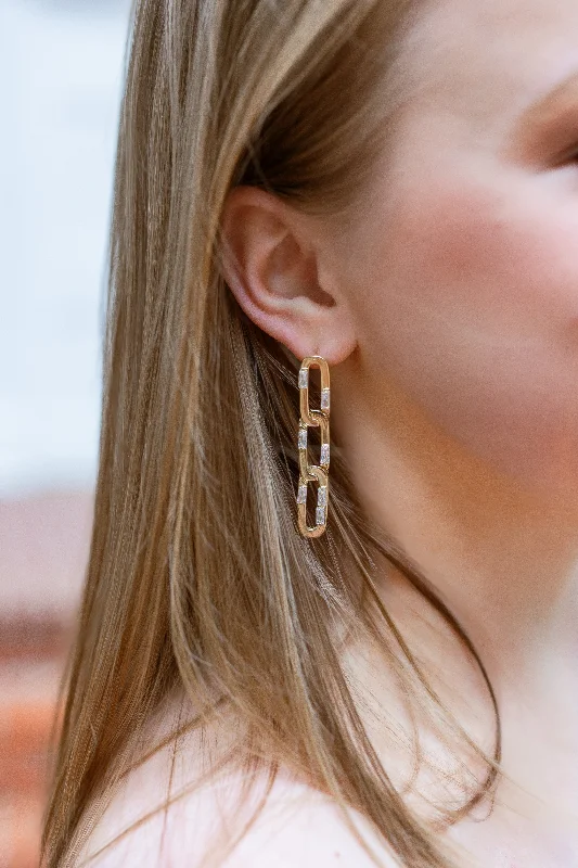 Stylish women’s clothing designed for comfort Gold Plated Chain Link Linear Earrings Stylish women’s clothing designed for comfort Gold Plated Chain Link Linear Earrings