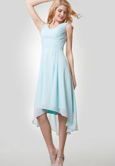 Women’s clothing that fits your personality and style High-Low Chiffon Sleeveless V-Neck Dress With Ruching Women’s clothing that fits your personality and style High-Low Chiffon Sleeveless V-Neck Dress With Ruching