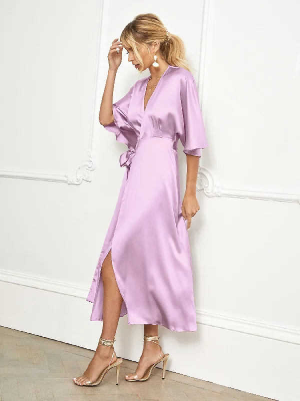 Elevate your style with fashionable women’s clothing   Lily lilac silk kimono