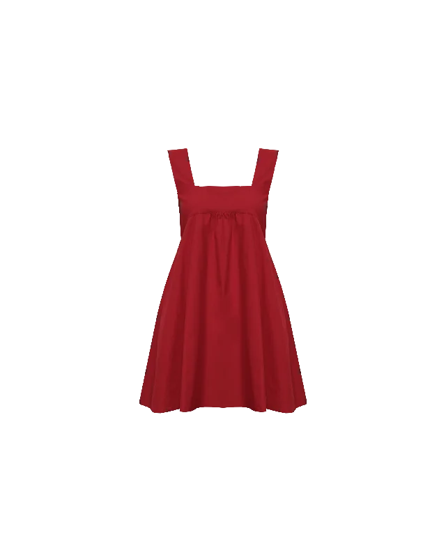 High-fashion styles at affordable prices   MARGIE TIE MINI DRESS GARNET