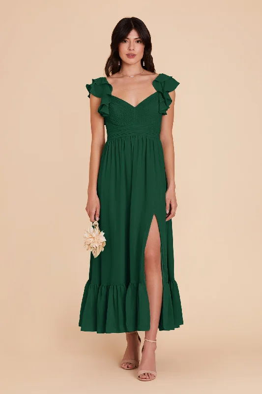 Step up your style with trendy women’s clothing Michelle Chiffon Dress - Forest Green Step up your style with trendy women’s clothing Michelle Chiffon Dress - Forest Green