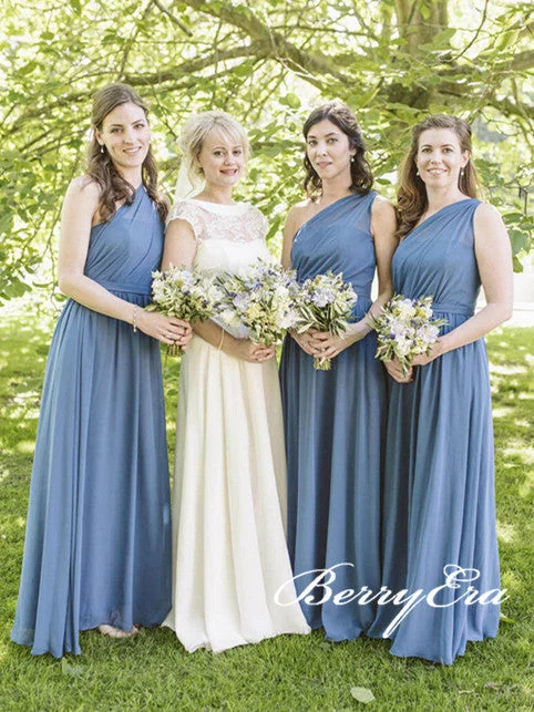 Refresh your closet with chic and comfy styles One Shoulder A-line Chiffon Long Bridesmaid Dresses Refresh your closet with chic and comfy styles One Shoulder A-line Chiffon Long Bridesmaid Dresses