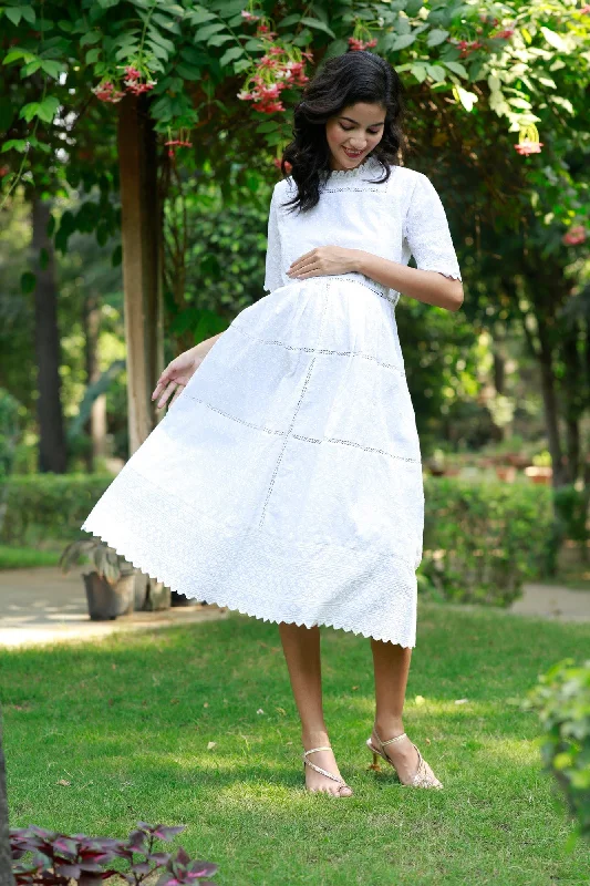 Latest fashion trends for modern women Paradise Daisy White Maternity & Nursing Dress (100% Cotton) Latest fashion trends for modern women Paradise Daisy White Maternity & Nursing Dress (100% Cotton)