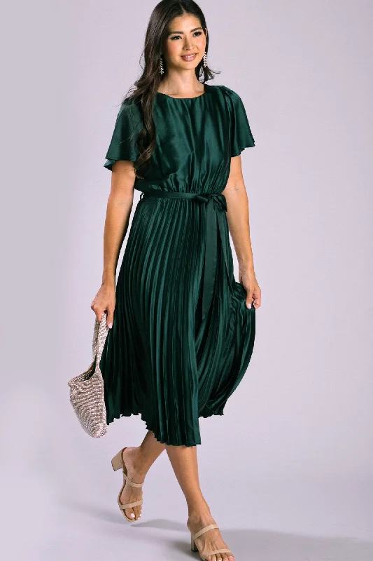 Versatile fashion options for every occasion   Selena Satin Pleated Dress