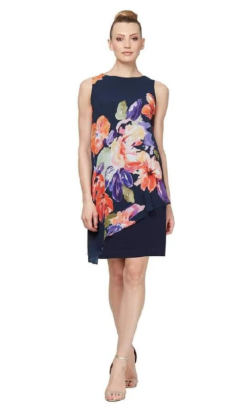 Soft, breathable fabrics for fashionable women SL Fashions 9177308 Floral Print Short Dress Soft, breathable fabrics for fashionable women SL Fashions 9177308 Floral Print Short Dress