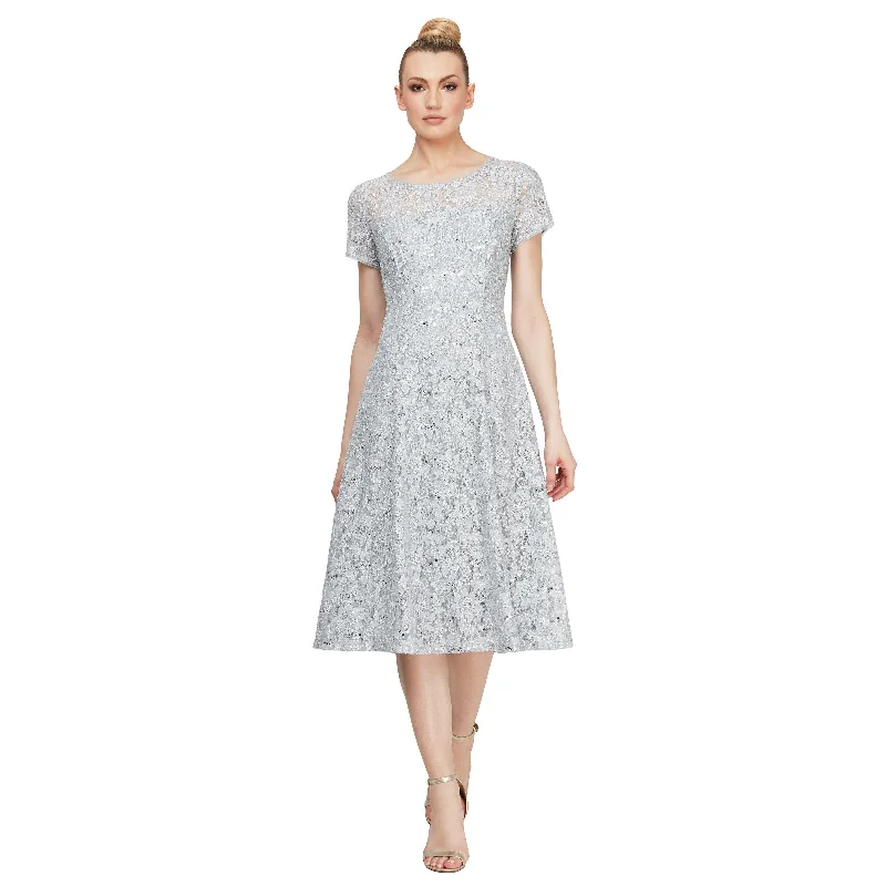 Find your perfect fit with stylish women’s clothing SL Fashions 9119417 Tea Length Cap Sleeve Lace Dress Find your perfect fit with stylish women’s clothing SL Fashions 9119417 Tea Length Cap Sleeve Lace Dress