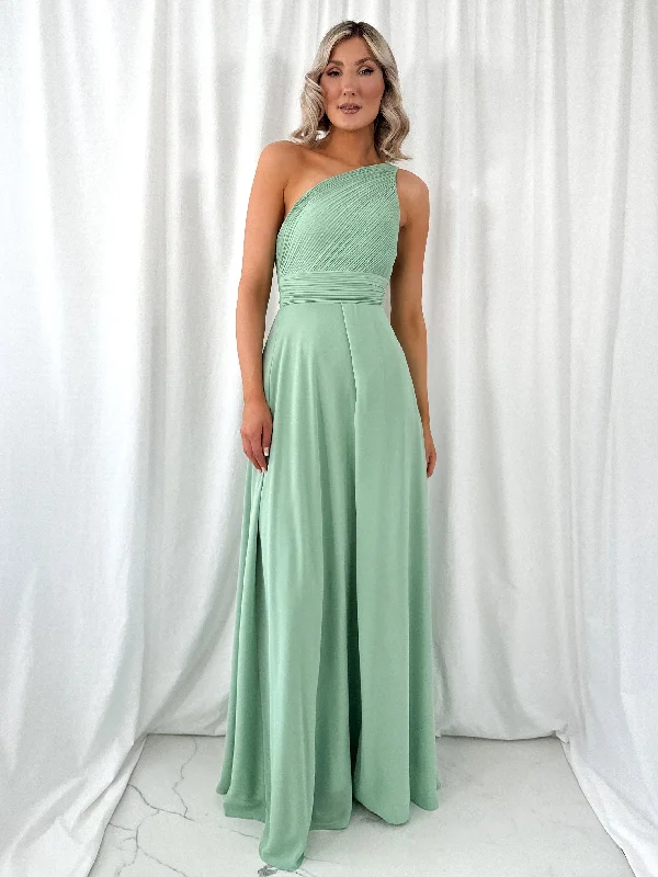 Step into style with our women’s clothing collection Tracy One Shoulder Draped Top Maxi Dress - Apple Green Step into style with our women’s clothing collection Tracy One Shoulder Draped Top Maxi Dress - Apple Green