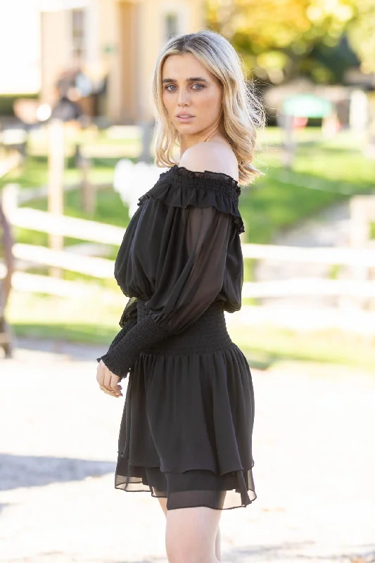 Iconic women’s outfits that never go out of style   Alma Mini Dress Black