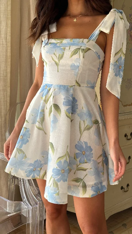 Stylish and comfortable outfits for women   Balta Mini Dress - Blue Floral