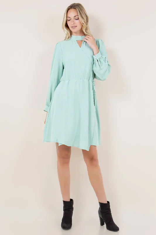 High-quality women’s wear for everyday elegance   LS ASYMMETRICAL WAIST DART DRESS - D3495-AFLW