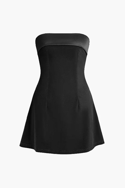 Feminine fashion to express your unique style   Strapless Mini Dress