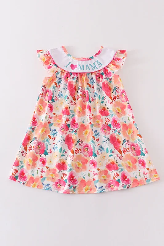 Women’s clothing that fits your personality and style Floral print I love MAMA embroidery dress Women’s clothing that fits your personality and style Floral print I love MAMA embroidery dress
