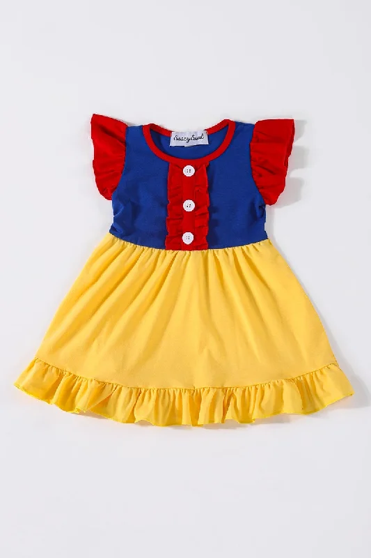 Luxurious fabrics and modern designs for women   Mustard ruffle dress