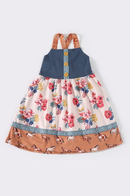 Classic pieces for a timeless wardrobe   Navy floral horse strap dress