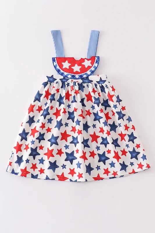 The ultimate destination for women’s clothing Patriotic star print watermelon applique dress The ultimate destination for women’s clothing Patriotic star print watermelon applique dress