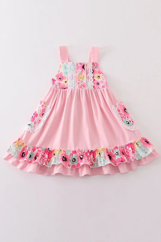 Premium quality women’s clothing at affordable prices Pink floral print girl ruffle dress Premium quality women’s clothing at affordable prices Pink floral print girl ruffle dress