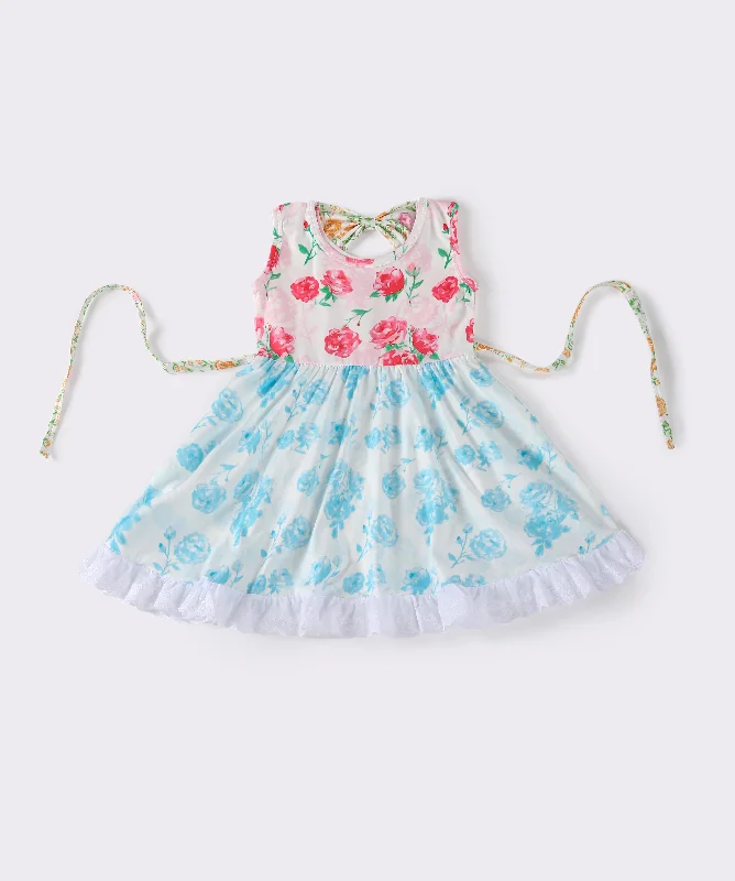 Perfect fashion pieces for the busy woman   Red floral ruffle dress