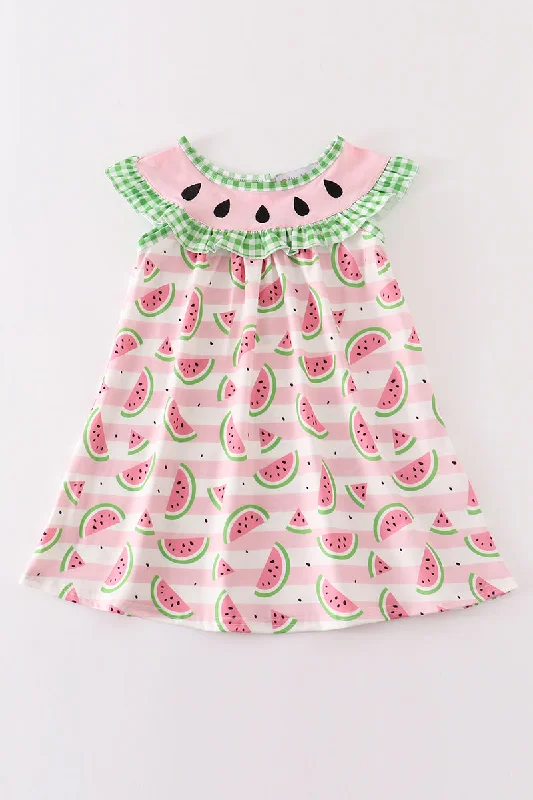 Fashionable women’s clothing that makes you shine   Watermelon embroidery dress